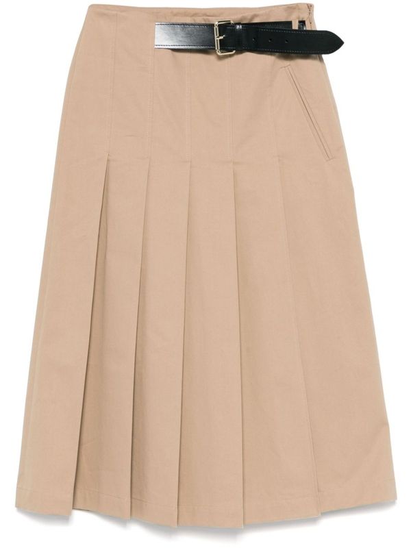 Mimi Buckle
  Strap Pleats Midi Skirt