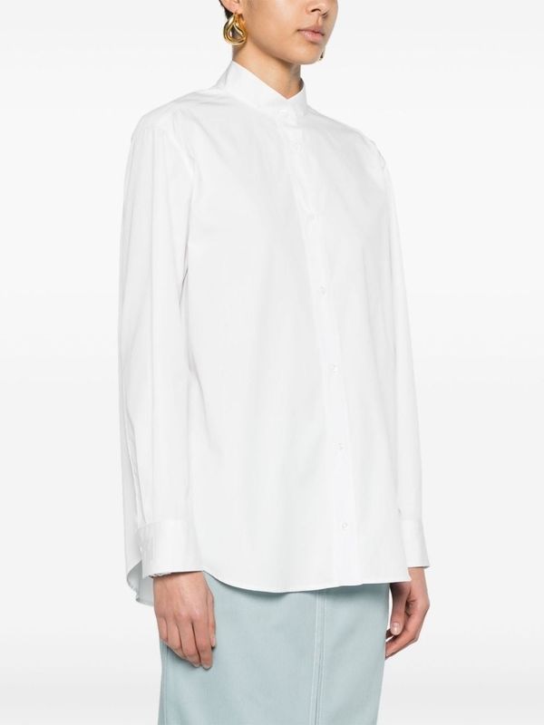 Back Button-Up High Neck Shirt