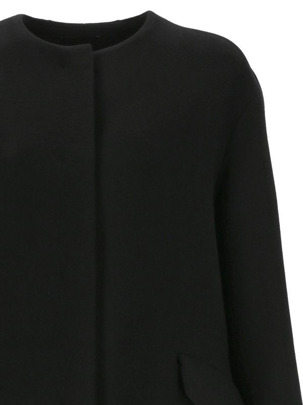 Crewneck Wool Coat