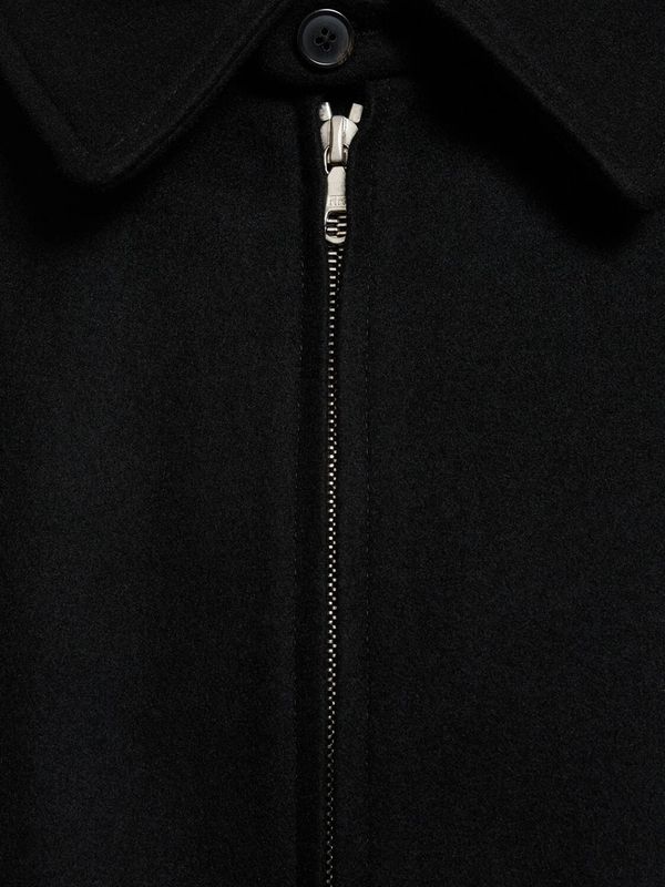 Zipper Detail Wool Jacket