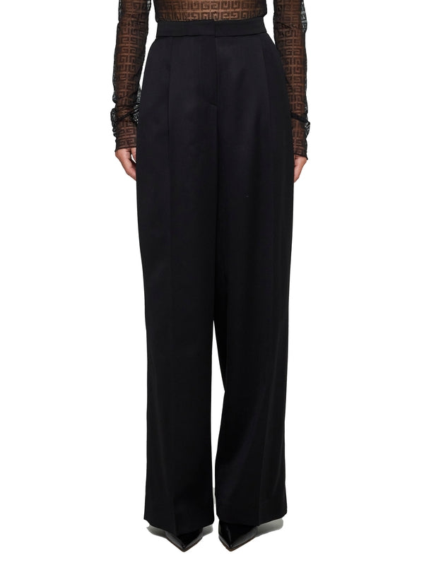 Black Wool Tailored Pants