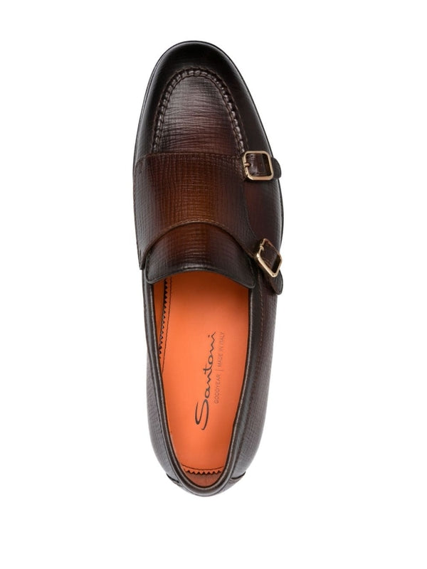 Leather Monk Strap Shoes