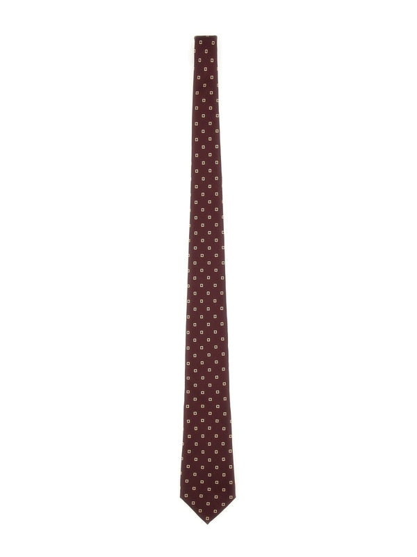 Saint Laurent Burgundy Neck Ties