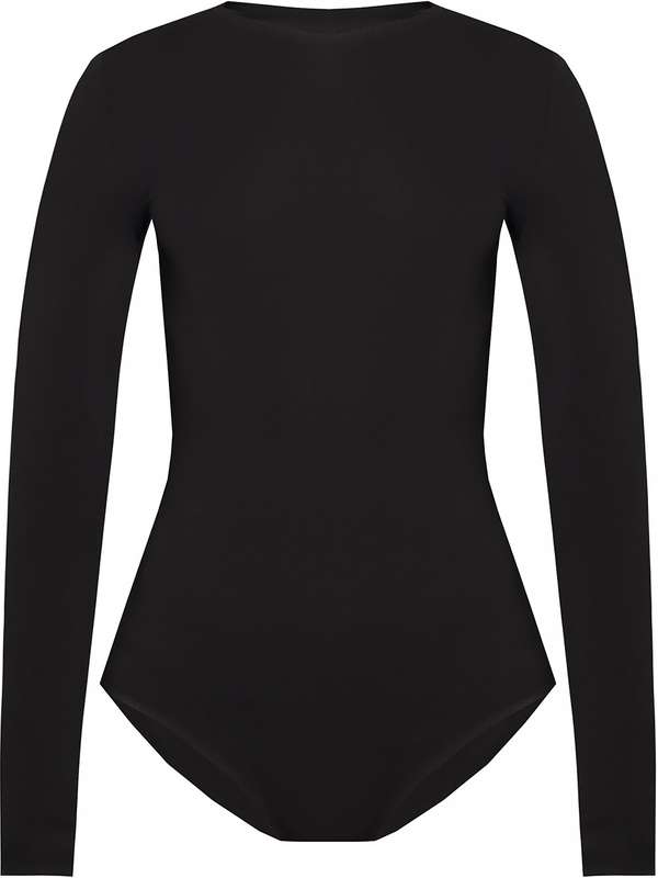 Backstitch Black Long Sleeve Bodysuit