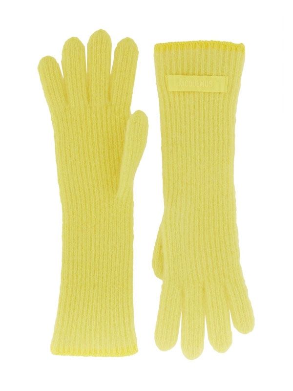 Logo Patch Alpaca Wool Gloves