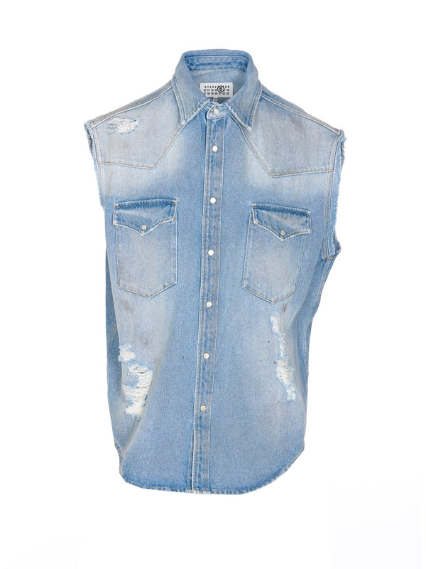 Mm6 Maison Margiela Sky Blue Vest
