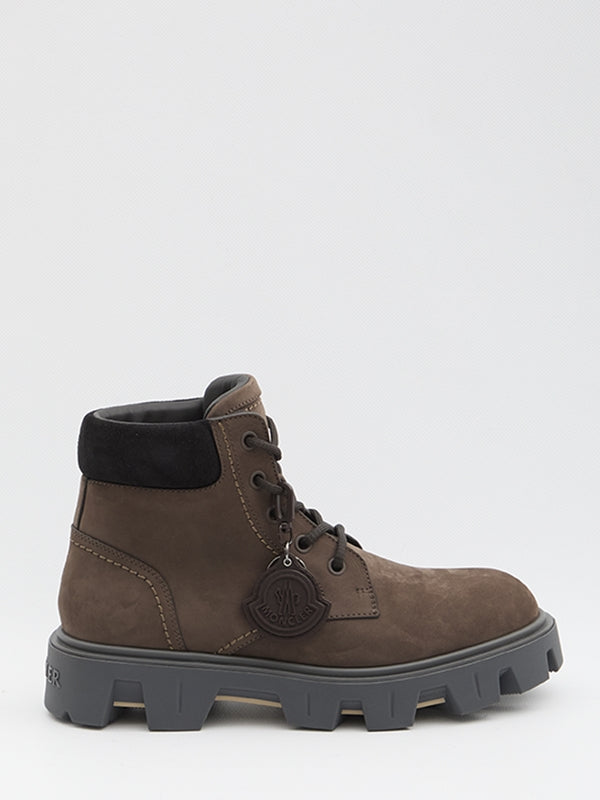 Moncler Brown Lace-Up Boots
