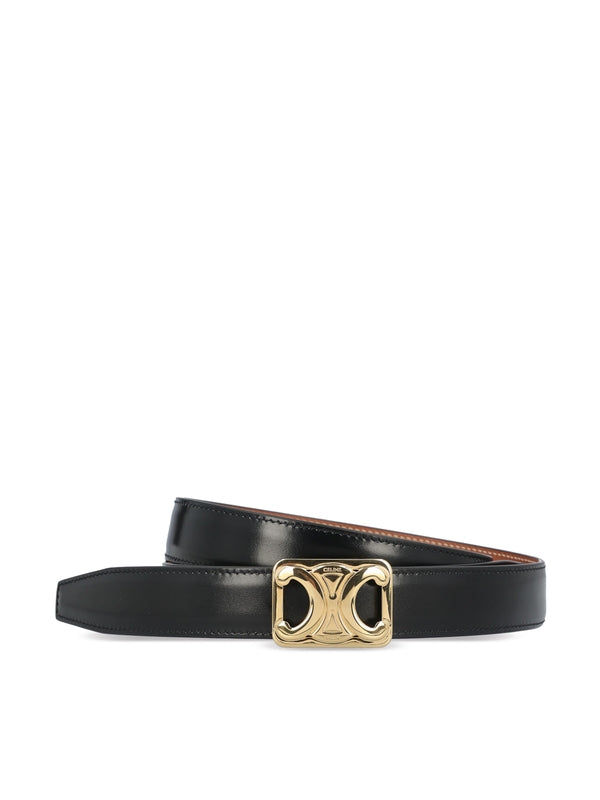 Triomphe Reversible Leather Belt