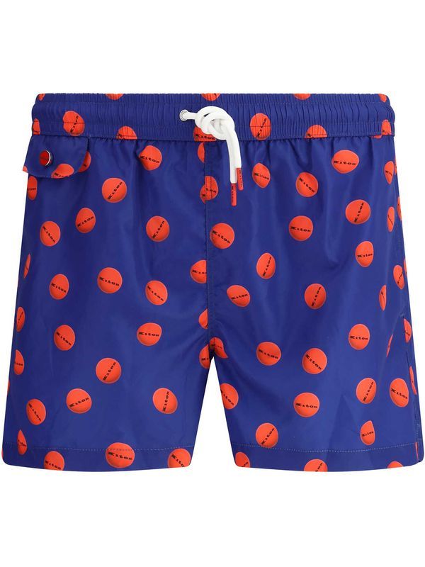 Logo Pattern Nylon Swim Pants