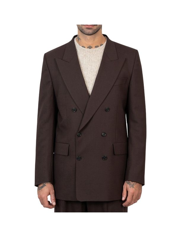 Double-Breasted Brown Tailored Jacket