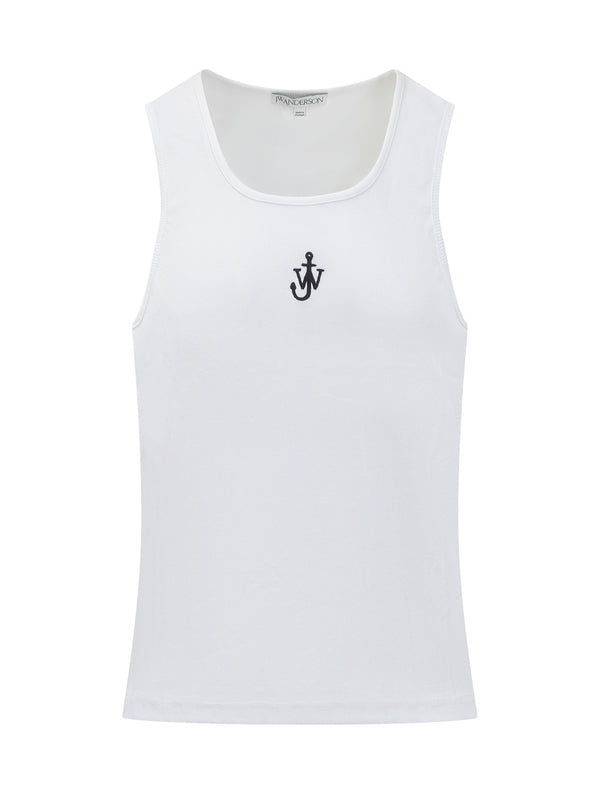 Anchor Logo Embroidery Cotton Sleeveless Top