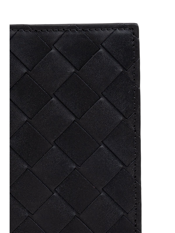 Intrecciato Leather Passport Wallet