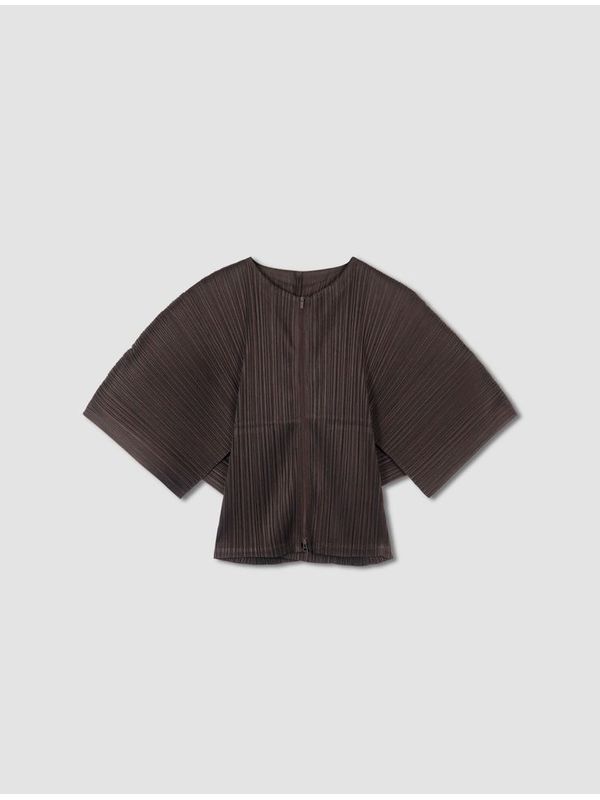 Pleat Detail Short Sleeve Blouse