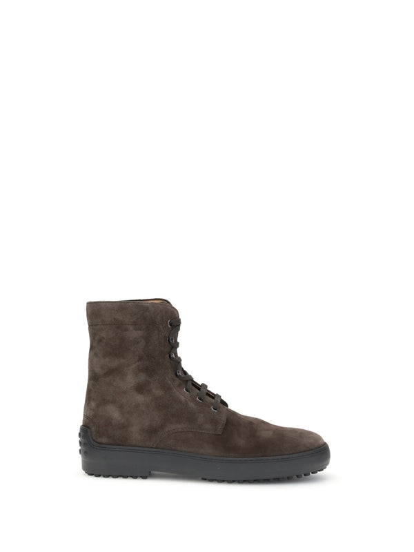 Tod'S Brown Lace-Up Boots