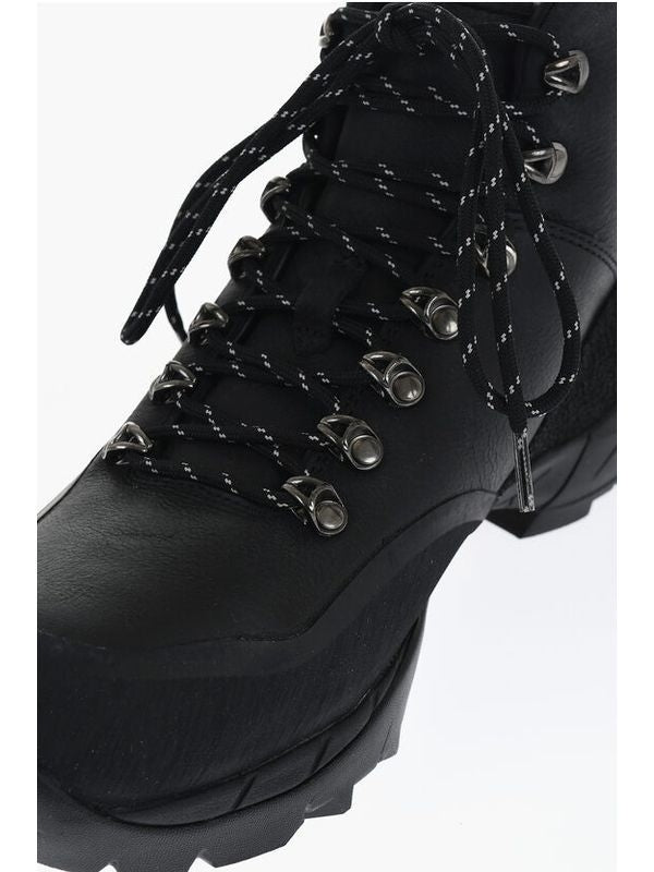 Solid Color Leather ANDREAS Hiking Boots Ankle Boots