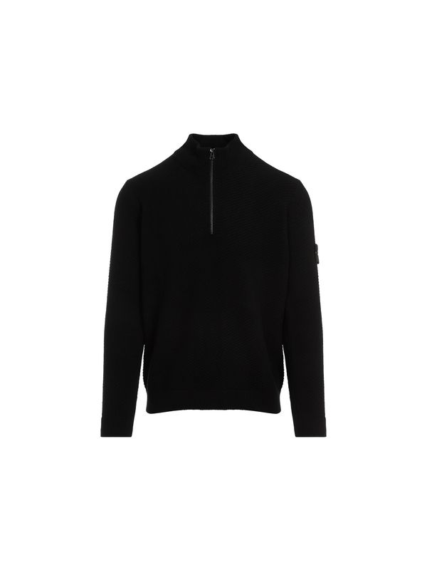 Wappen Patch Half Zip Knit