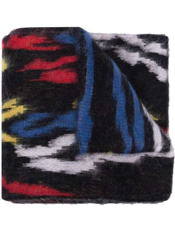 Saint Laurent  Scarfs Black Wool Mufflers