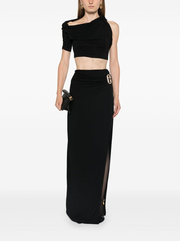 Buckle Wrap Maxi Skirt