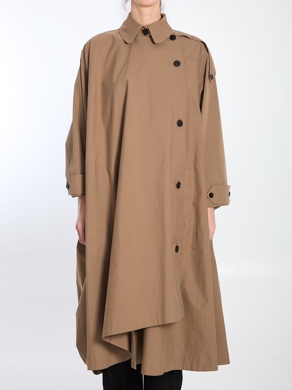 Aralia Asymmetric Single Trench Coat