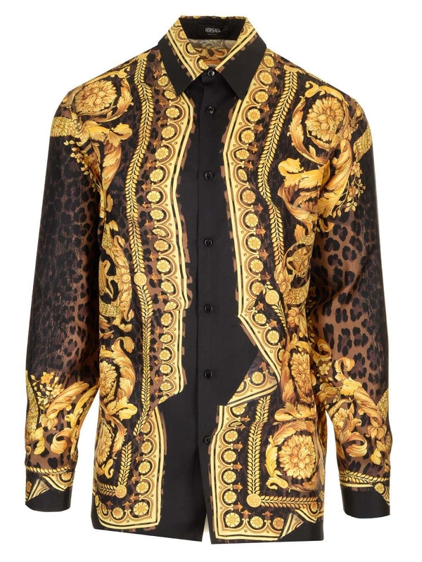 Wild Barocco Illusion Silk Shirt