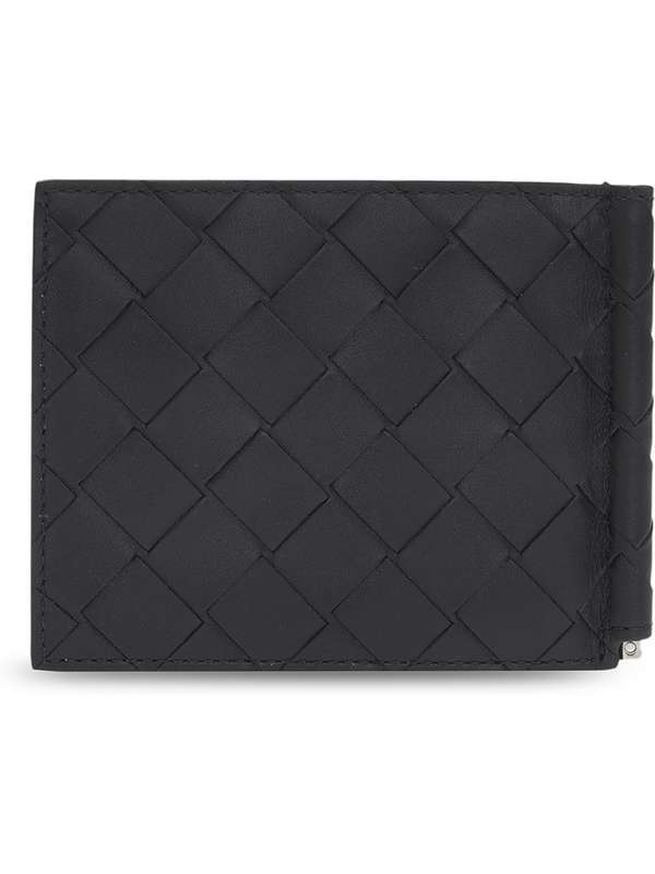 Black Intrecciato Leather Money Clip
  Wallet