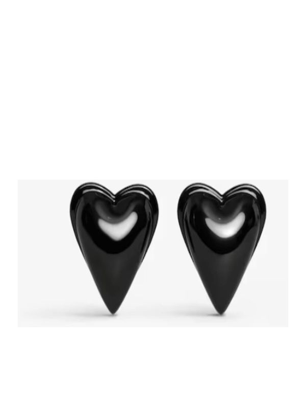 Black Heart Earrings