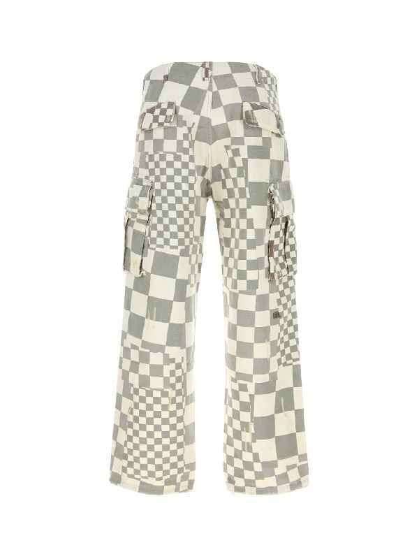 JEANS ERL08P005 CHECKER Checked Casual Pants