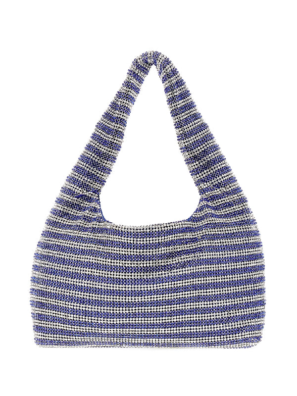 Crystal Mesh Two-Tone Stripe Tote Bag