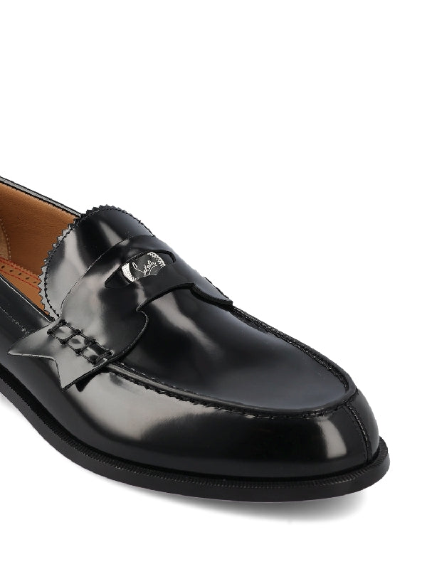 Black Calfskin Penny Loafers