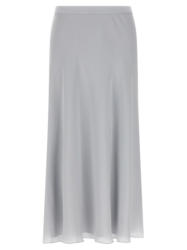 Flare Silk
  Midi Skirt