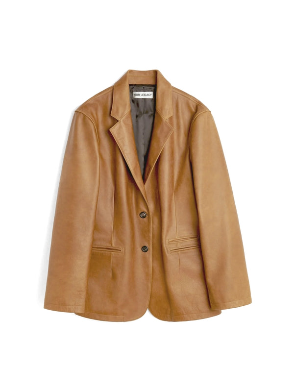 Single Leather Tailored Jacket