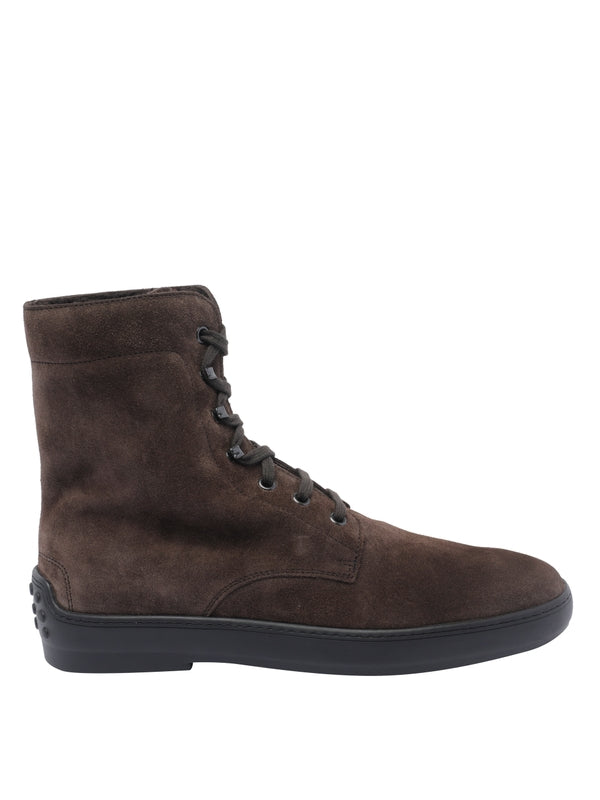 Tod'S Brown Lace-Up Boots