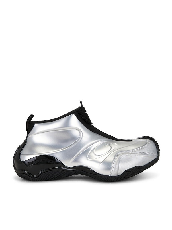 BASKETBALL silver metallic sneakers