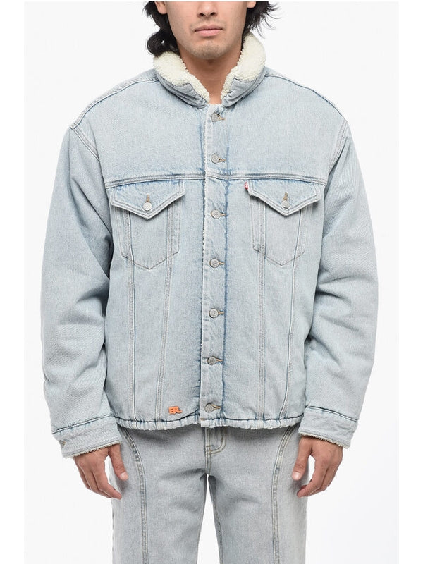 Levis Shearling Detail Denim Jacket