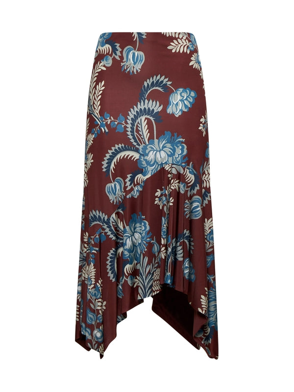 Allover Printed Pleated Skirt