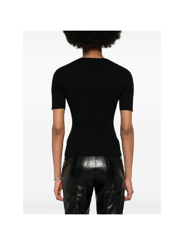 Logo Patch Short-Sleeve Knit