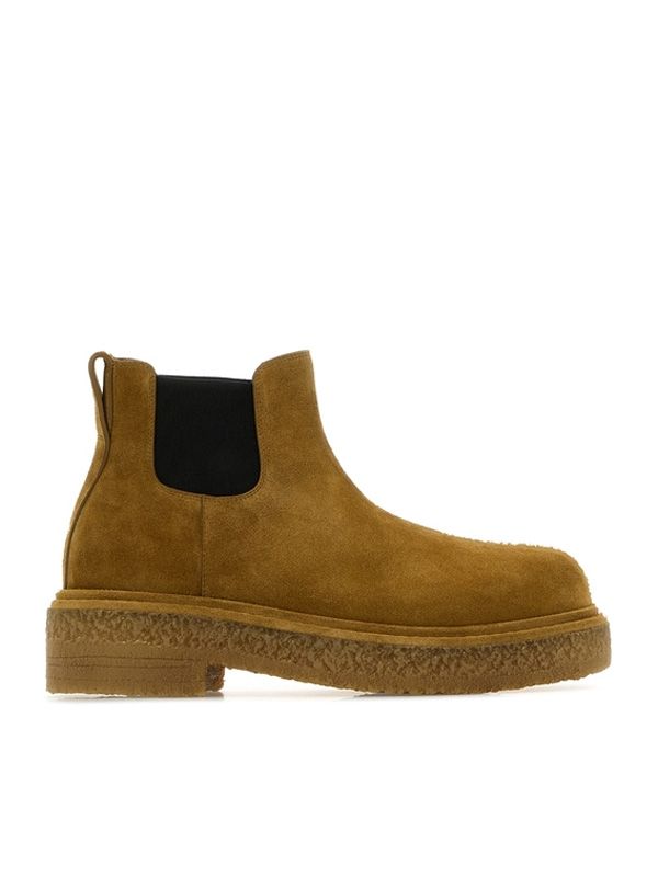 Camel Suede Chelsea Boots