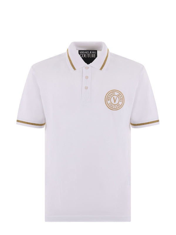 V Emblem Embroidery Polo Shirt