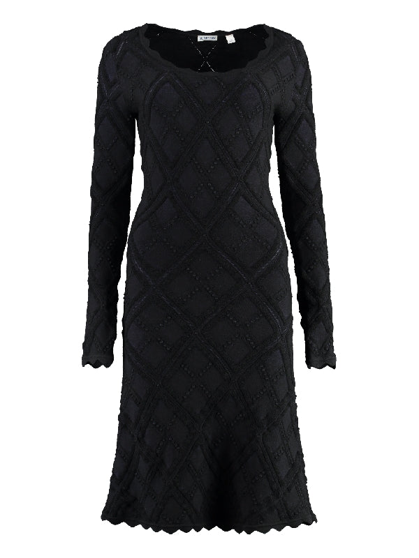 Aran Knit Flare Dress