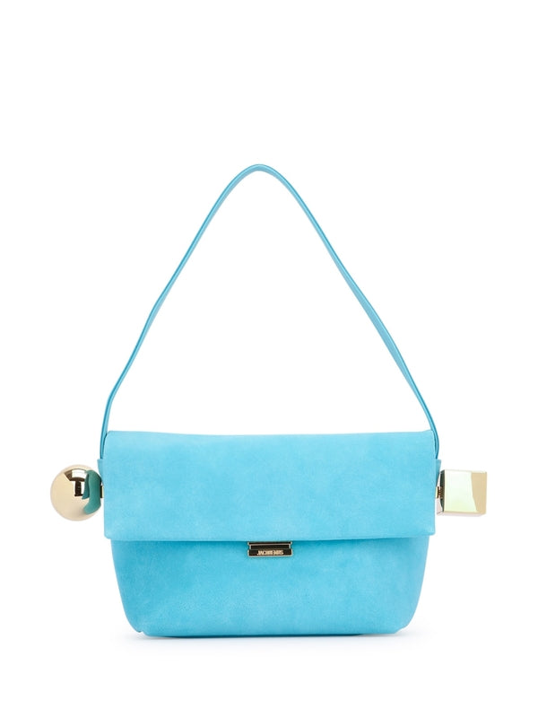 Rond Carre Suede Shoulder Bag