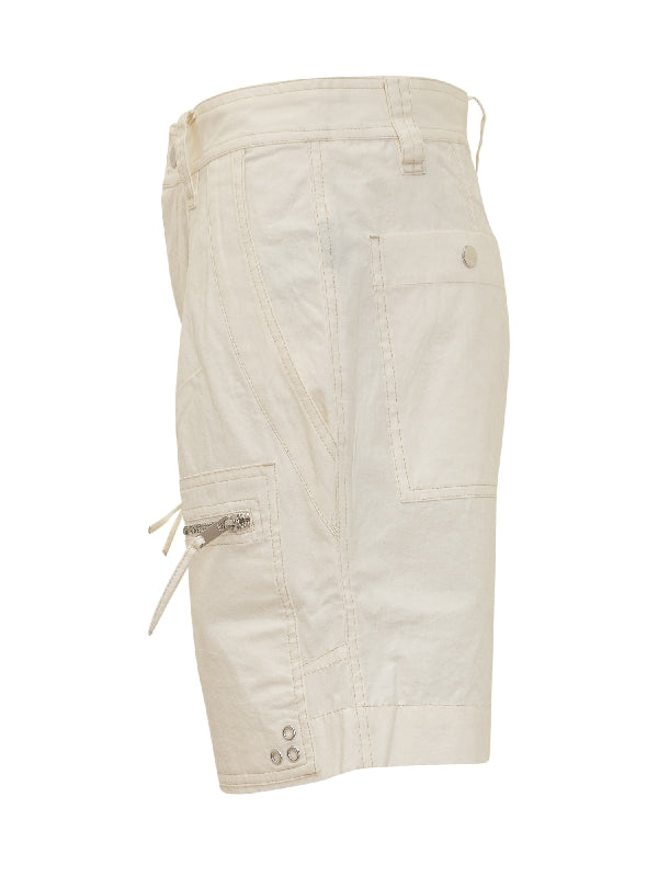 Zipper Pocket Cotton Shorts