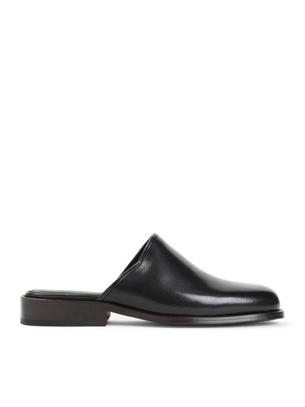 Square Leather Mule Bloafer