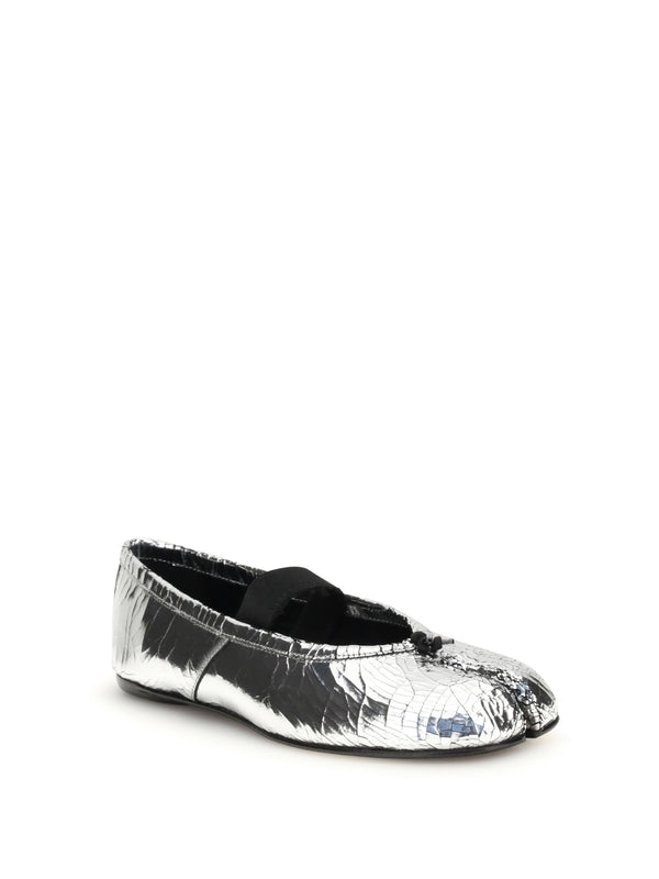 Maison Margiela Silver Flat Shoes