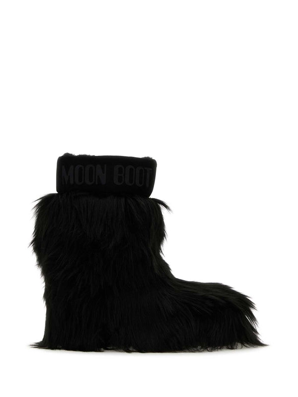 Yeti Icon Logo Faux Fur Ankle Boots