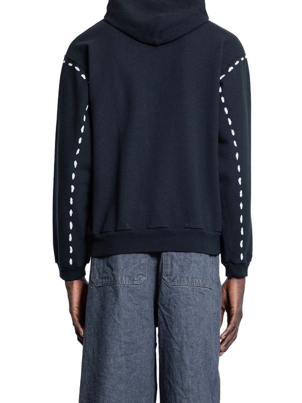 Stitch Detail Cotton Hoodie