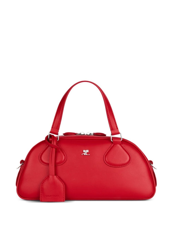 Logo Detail Leather Tote Bag