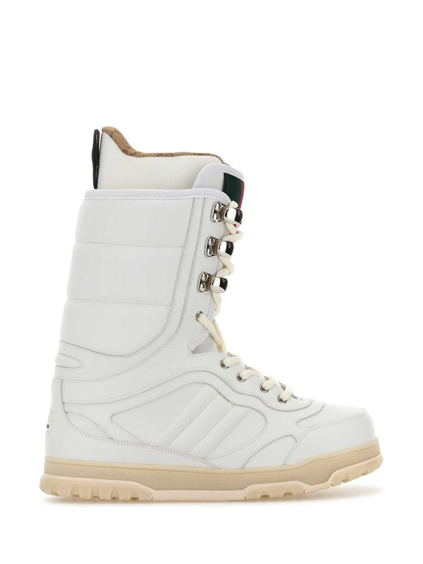 Gucci White Middle Boots