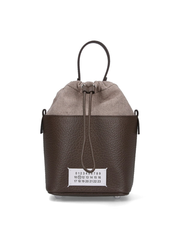 5ac Number Logo Leather Small Bucket Bag