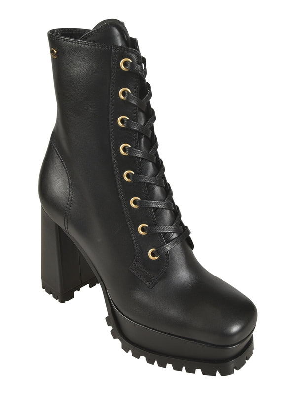 York Lace-up Boots Heel