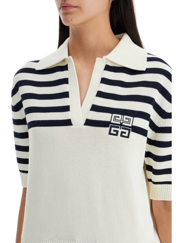 4g Stripe Short Sleeve Polo Shirt